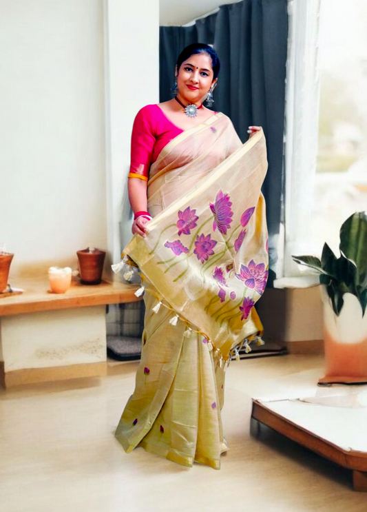 Munga cotton handloom Saree