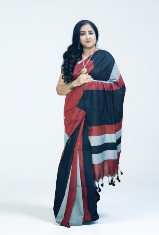 Multi color cotton saree