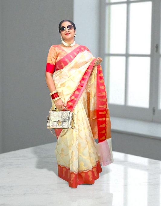 Dual Tone Kanjeevaram Silk Kota Saree 2