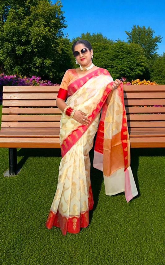 Dual Tone Kanjeevaram Silk Kota Saree 2