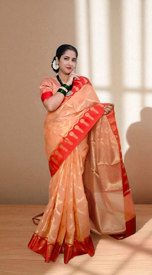 Orange Kota Saree