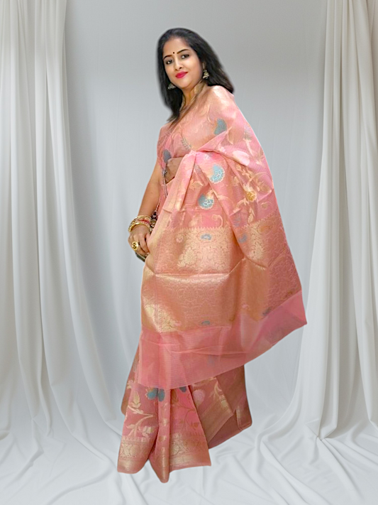Pink color Kota saree