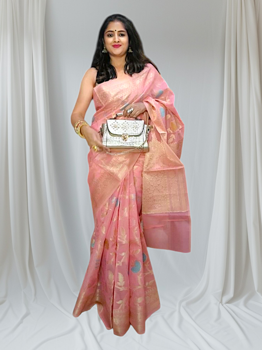 Pink color Kota saree