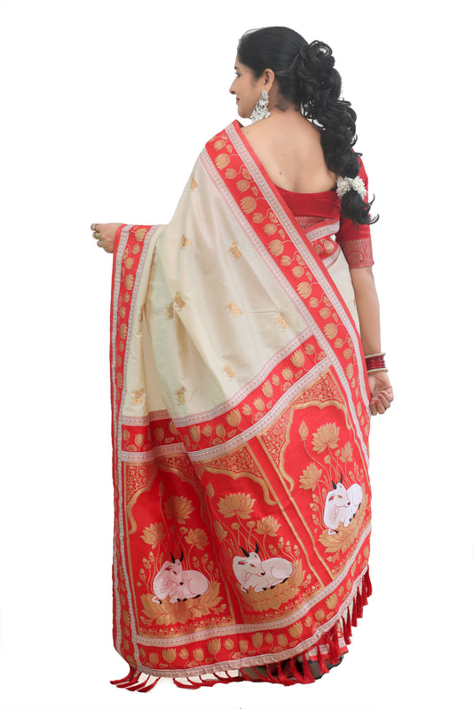 Katan Silk Saree for Women – Traditional Designer Saree | Rangraga