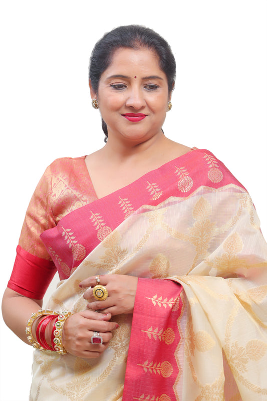 Dual Tone Kanjeevaram Silk Kota Saree 2