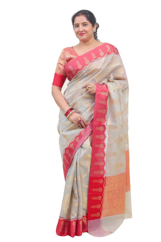 Dual Tone Kanjeevaram Silk Kota Saree