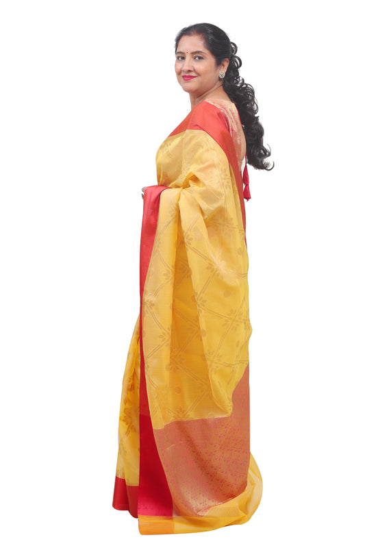 Yellow Kota Saree for Women – Designer & Traditional Saree | Rangraga