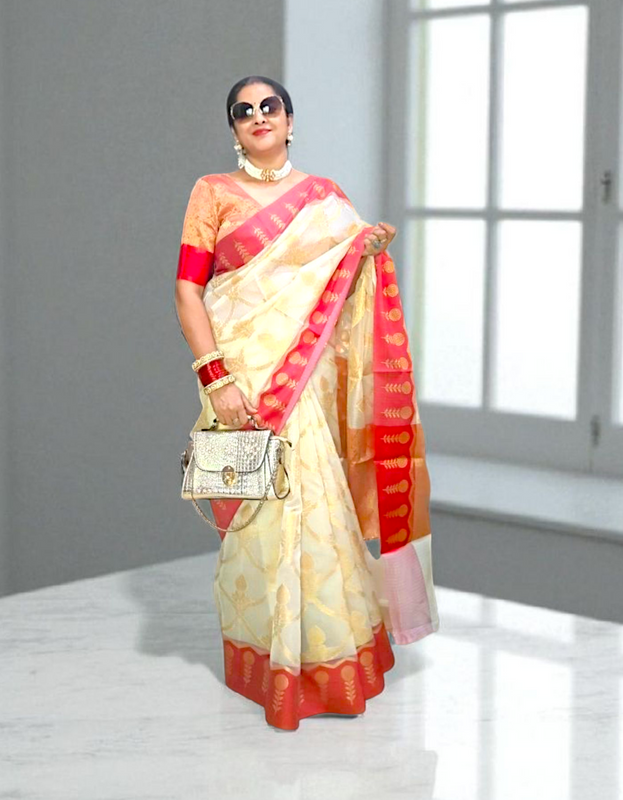 Dual Tone Kanjeevaram Silk Kota Saree 2